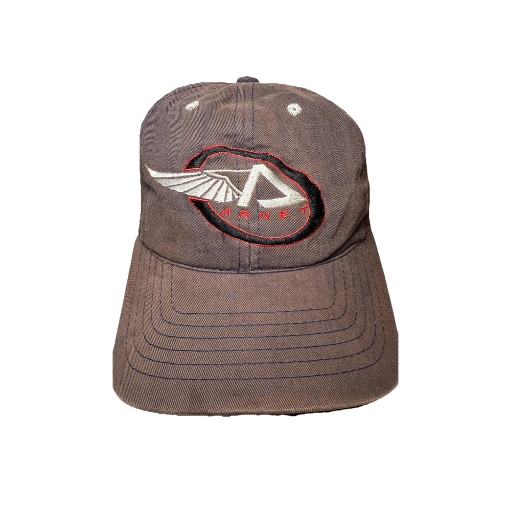 Vintage Arnet Ski Company Promo Baseball Hat Made USA Distressed Brown Cap